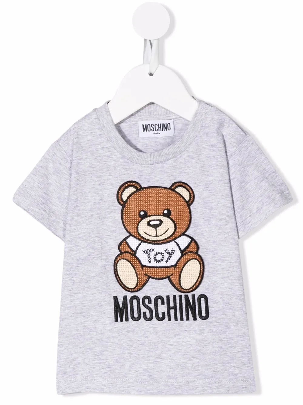 

Moschino Kids playera con motivo Teddy Bear - Gris