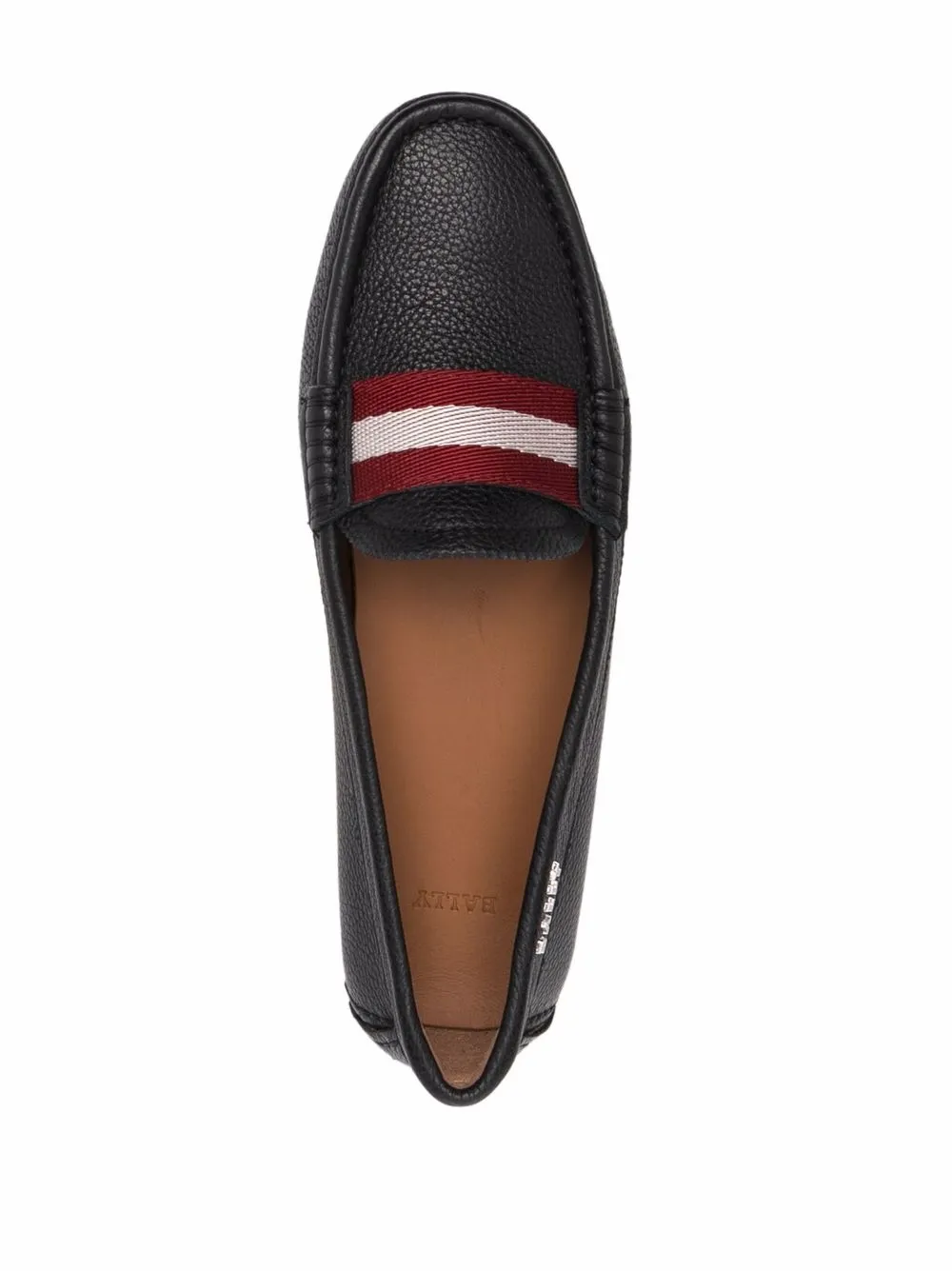 Bally Striped Slip-on Loafers in Black, view 4