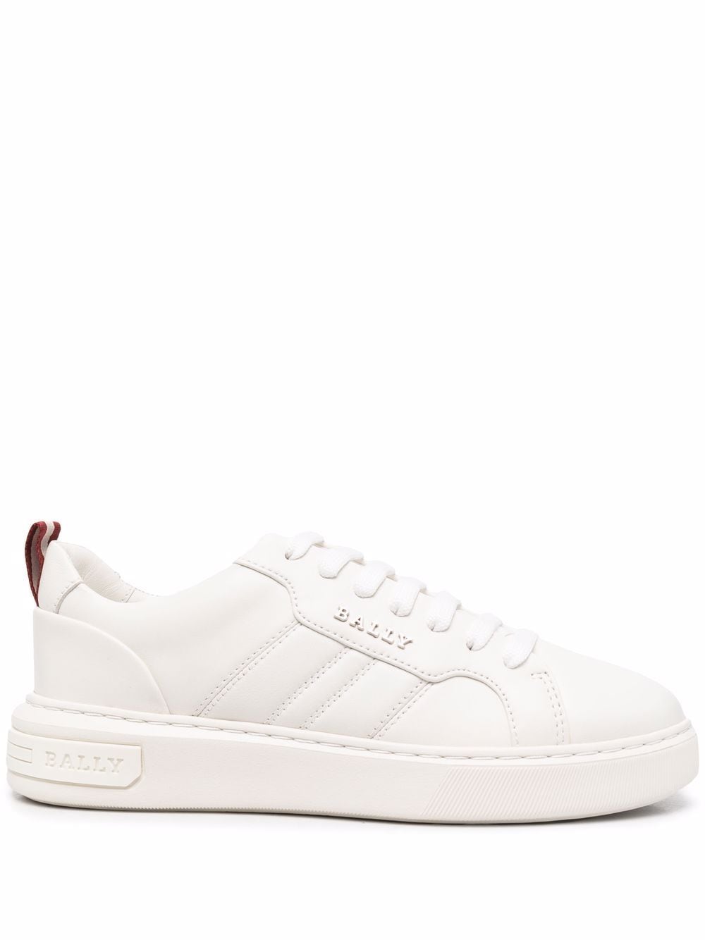 

Bally tenis con placa del logo - Blanco