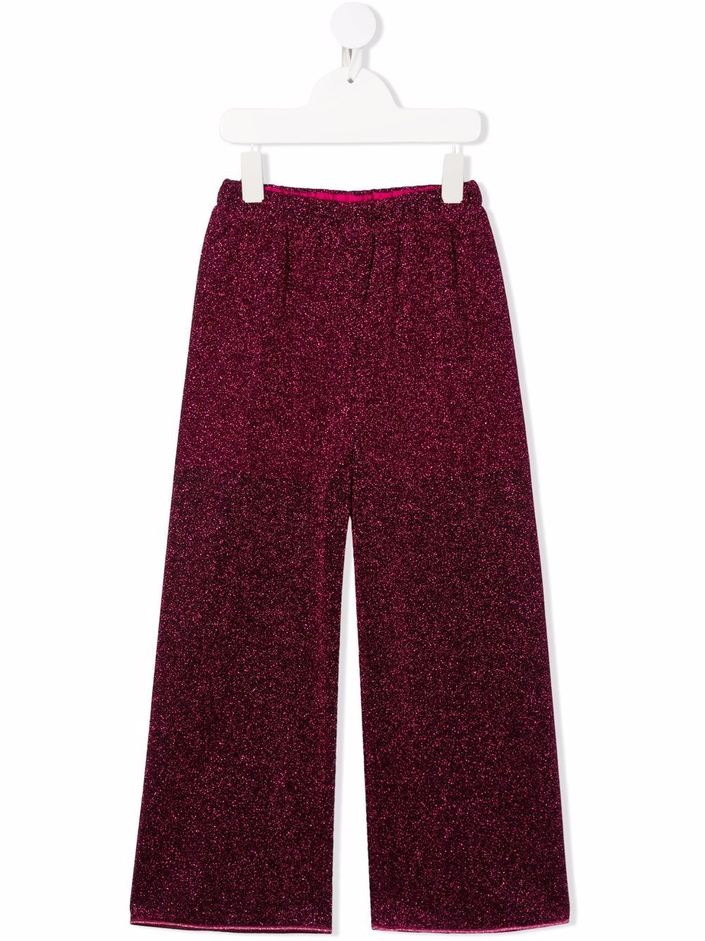 

Oseree Kids pantalones rectos con glitter - Rosado