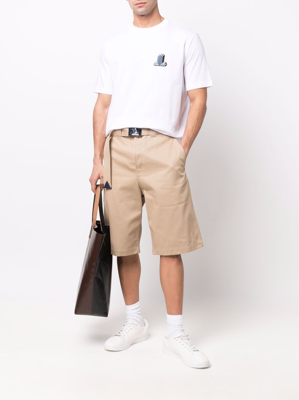 Lanvin Bermuda shorts met wijde pijpen - Beige