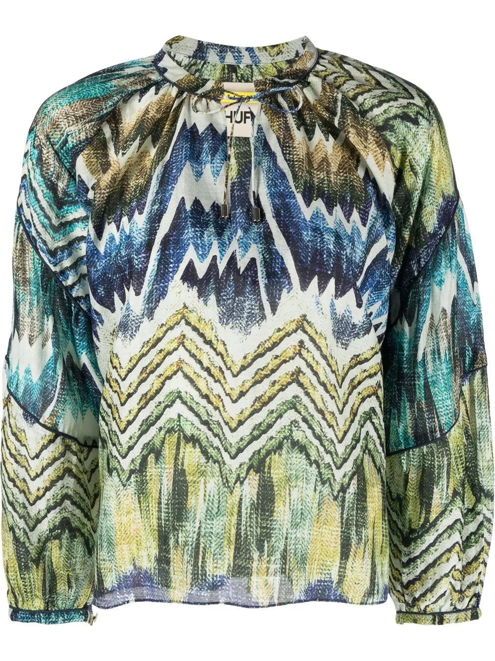 

Chufy blusa estampada manga larga - Azul