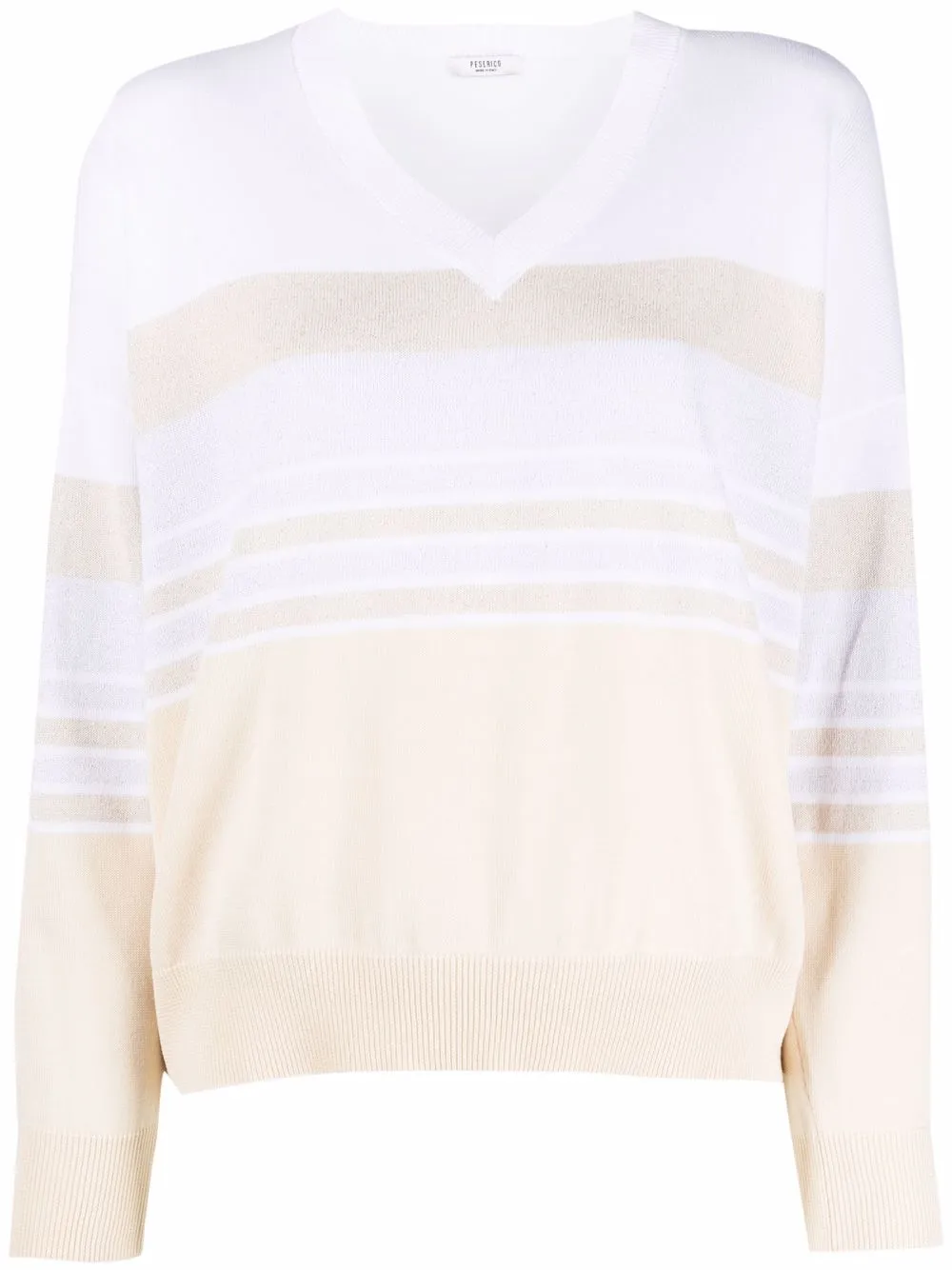 

Peserico suéter con diseño color block - Blanco