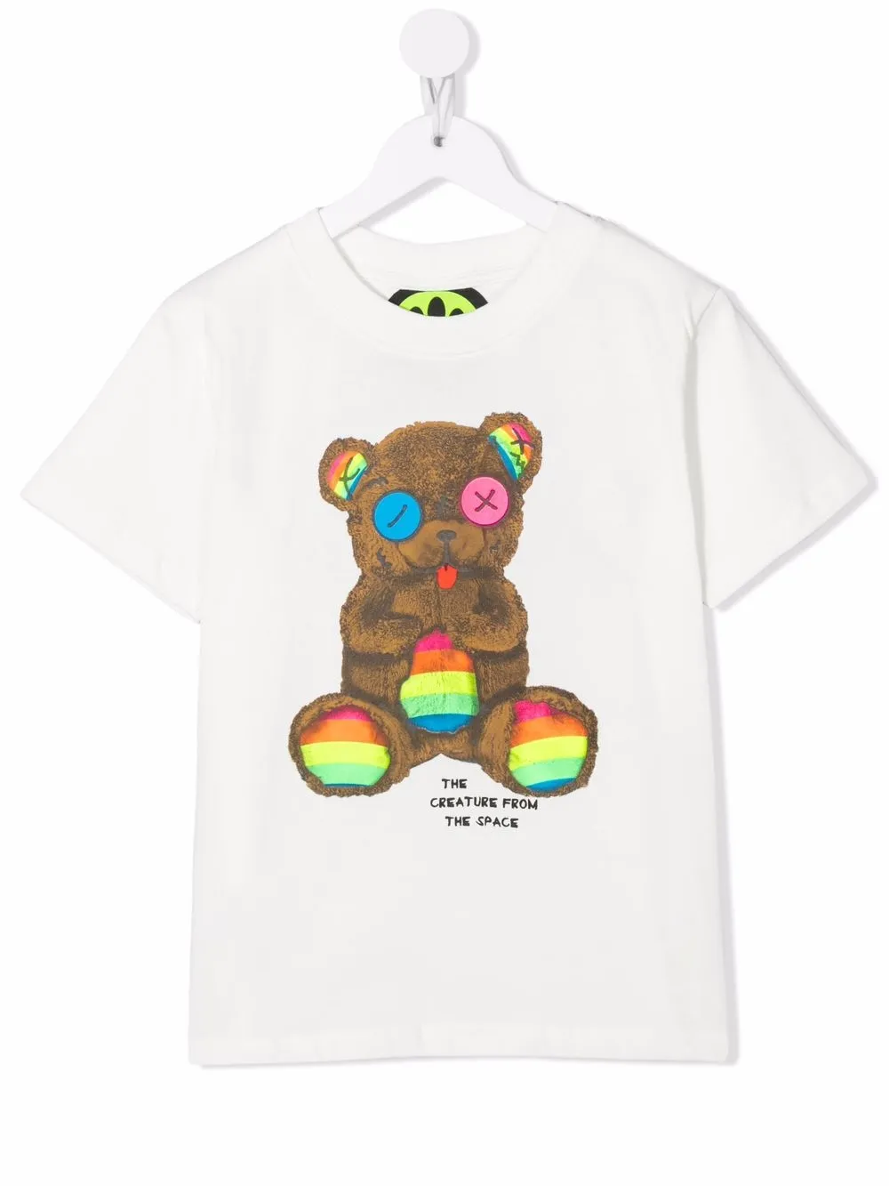 

Barrow kids teddy-print cotton T-shirt - White