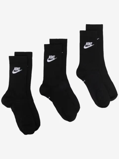 Nike three-pack logo-print crew socks 