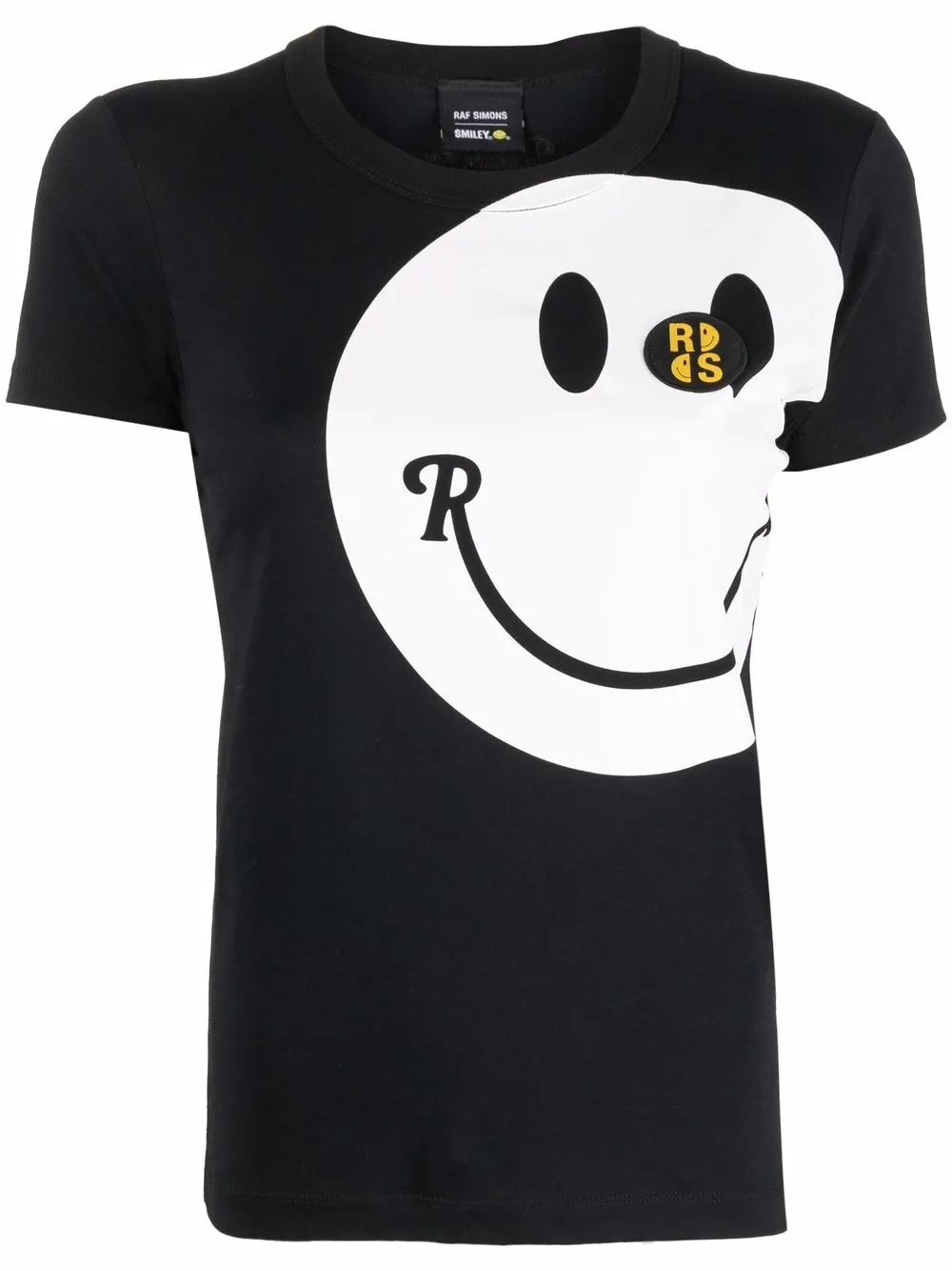 smiley-print T-shirt