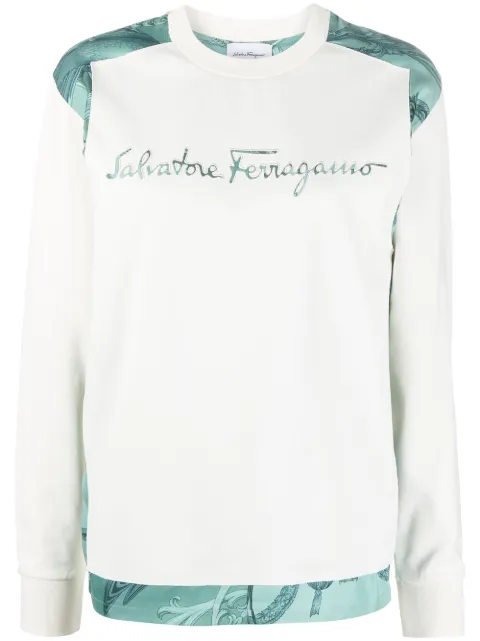 Ferragamo embroidered logo sweatshirt