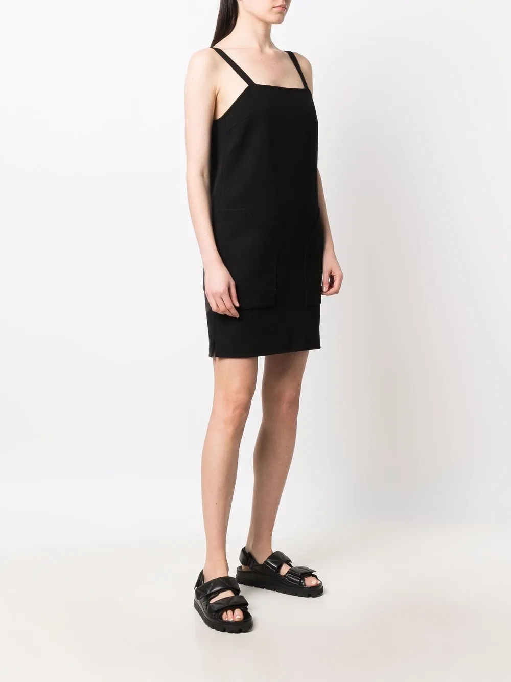 Max Mara Sleeveless Knitted Mini Dress In Black