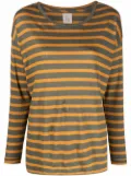 PAULA stripe-print linen T-shirt - Green