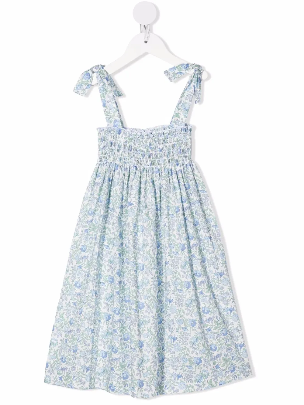 

Siola floral-print shirred dress - White