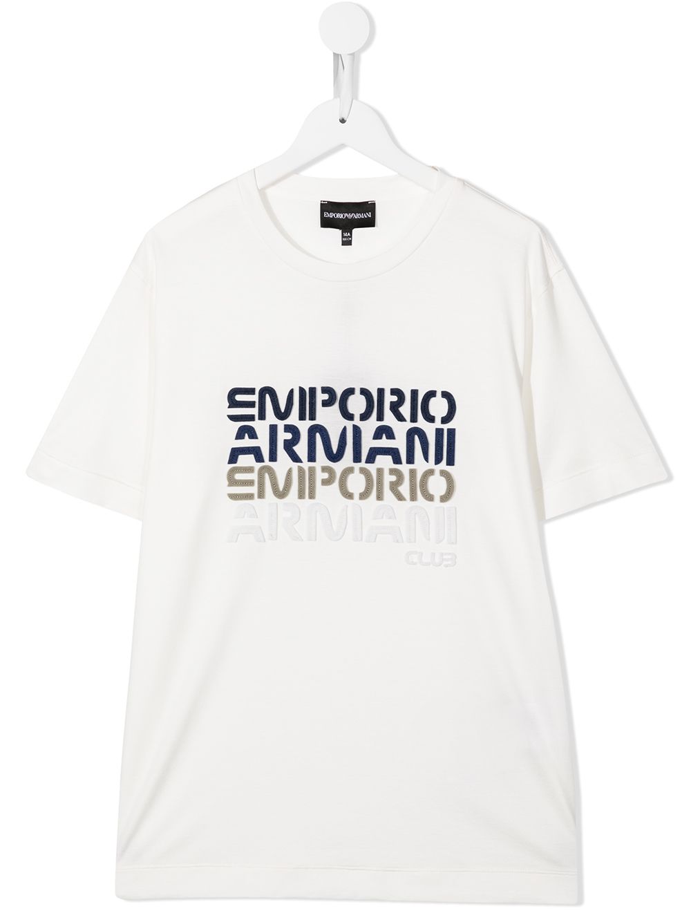 

Emporio Armani Kids playera con logo estampado - Blanco