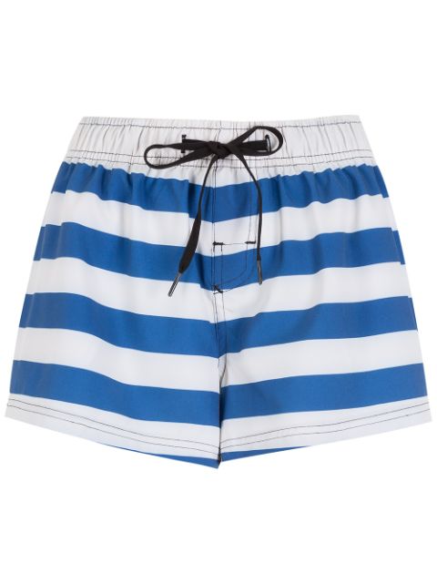 Osklen striped high-waisted shorts 