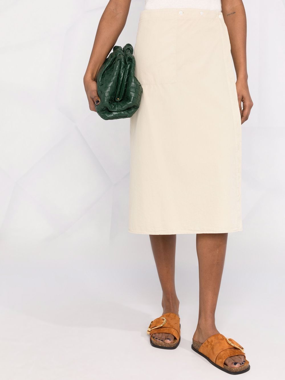 фото Lemaire cotton wrap skirt