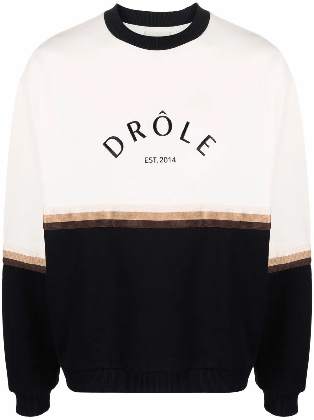 

Drôle De Monsieur logo-embroidered sweatshirt - Neutrals