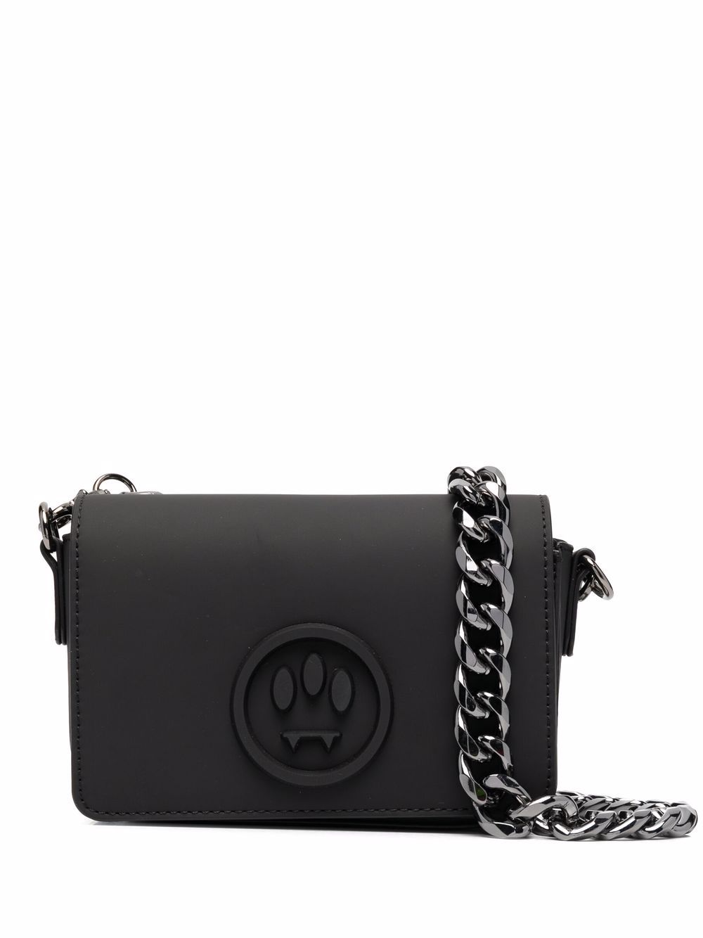 BARROW smile logo-embossed flap crossbody bag