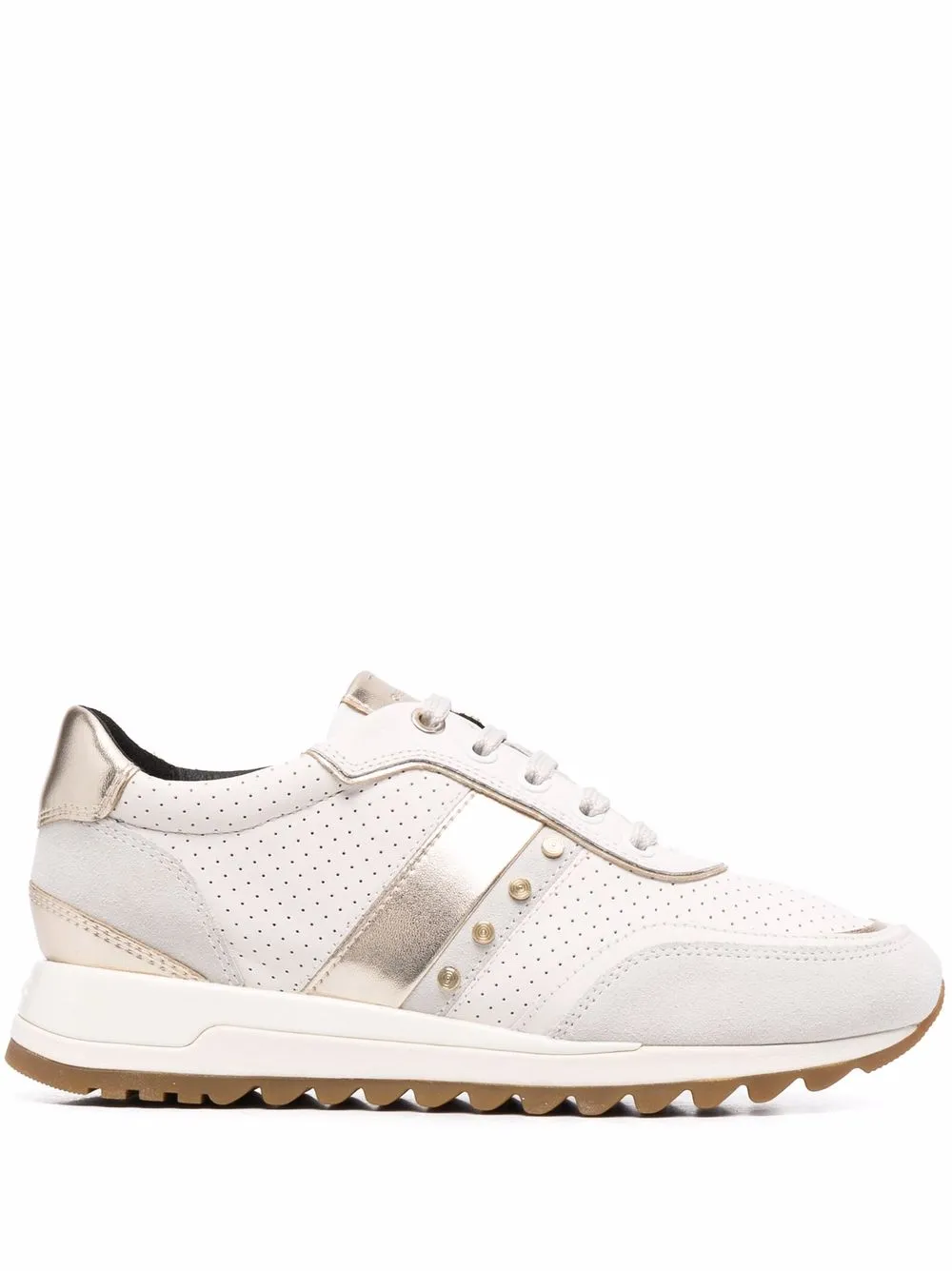 

Geox stud-detail leather sneakers - White