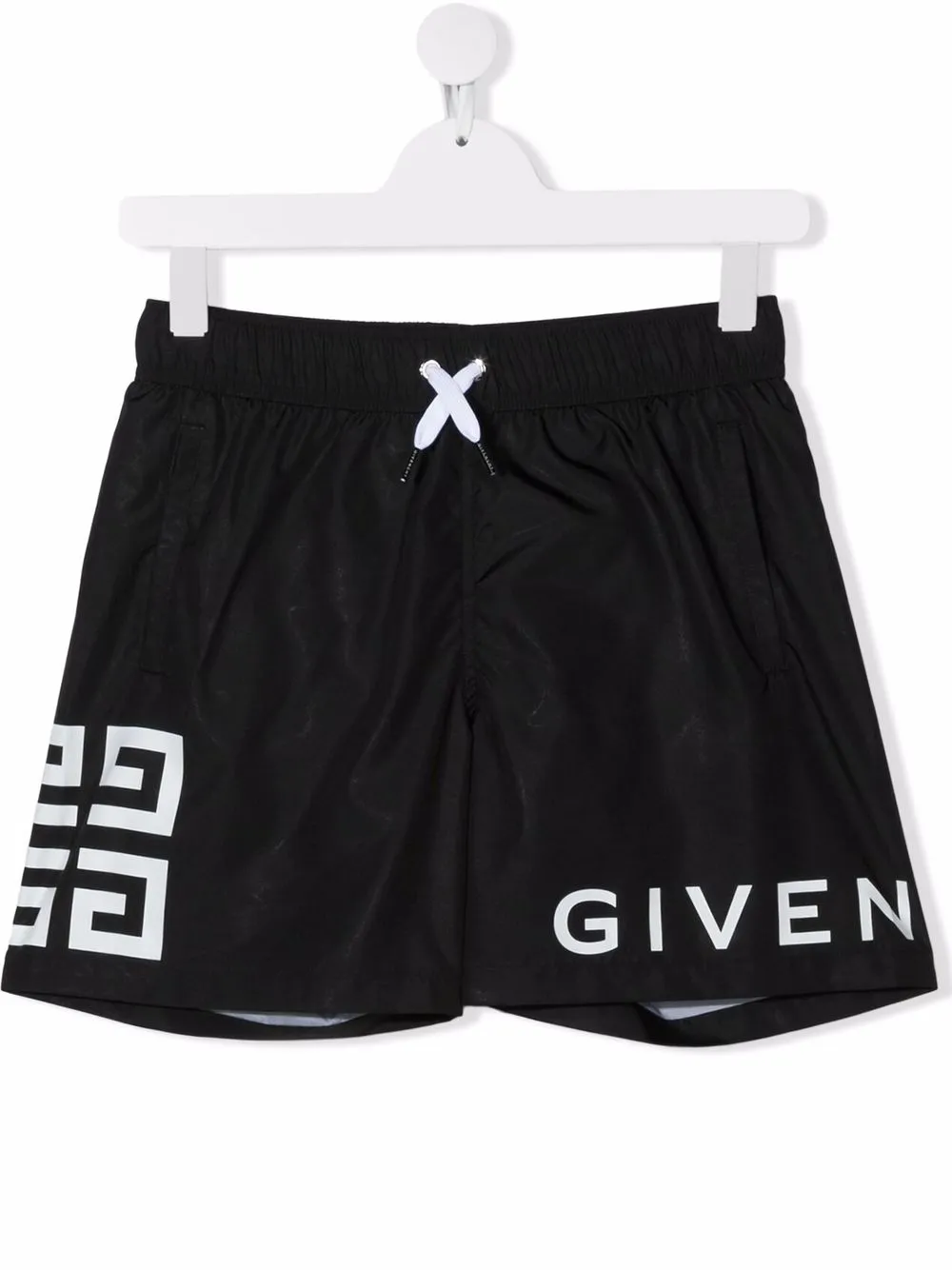 Givenchy Kids TEEN greca-logo swim shorts