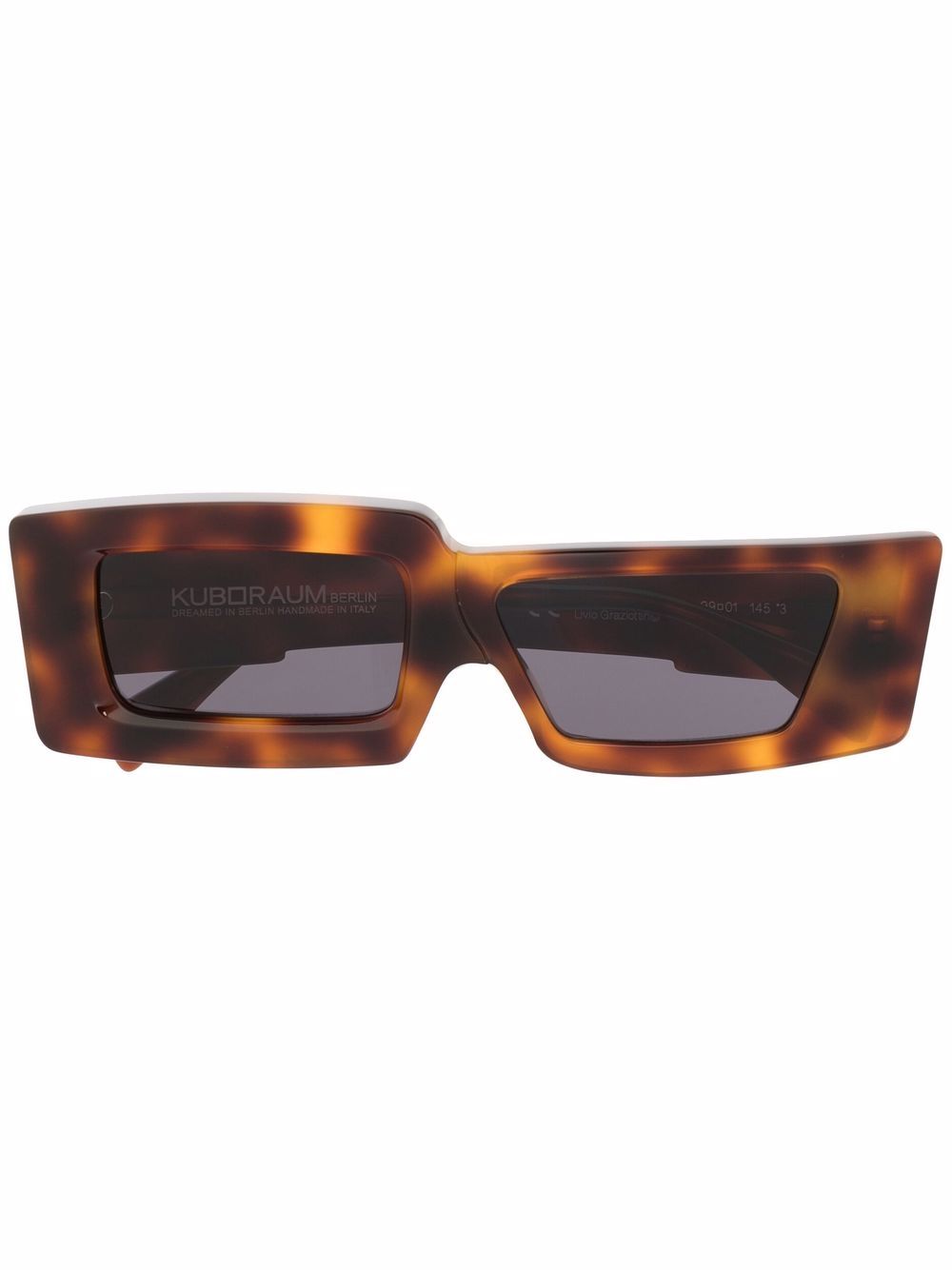 

Kuboraum asymmetric tortoiseshell sunglasses - Brown