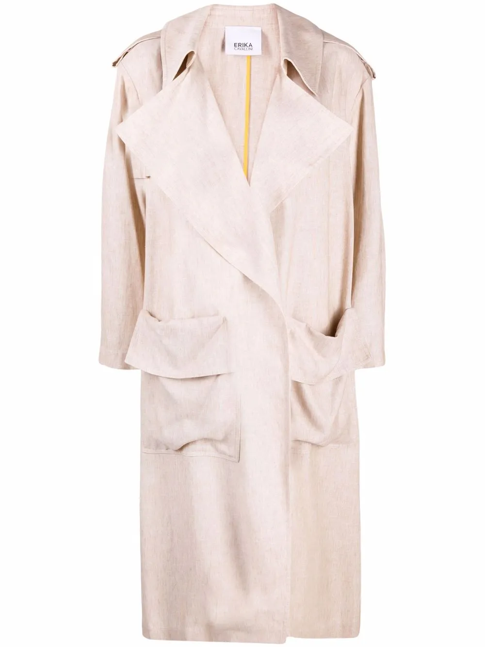 Erika Cavallini длинное платье оверсайз с накладными карманами