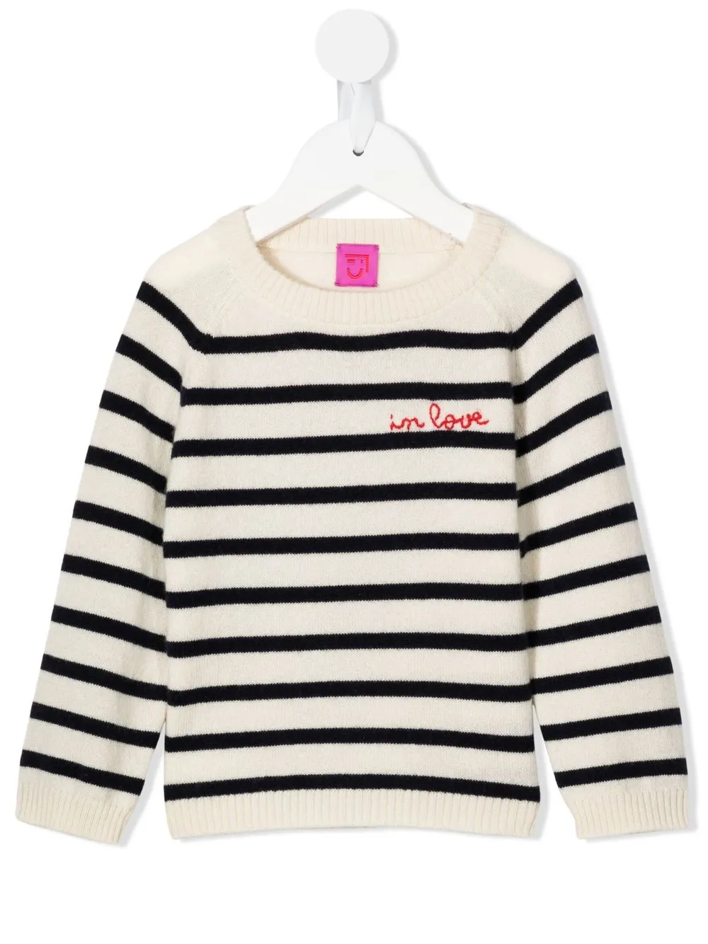 

Cashmere in Love Kids cashmere Maisy striped jumper - White