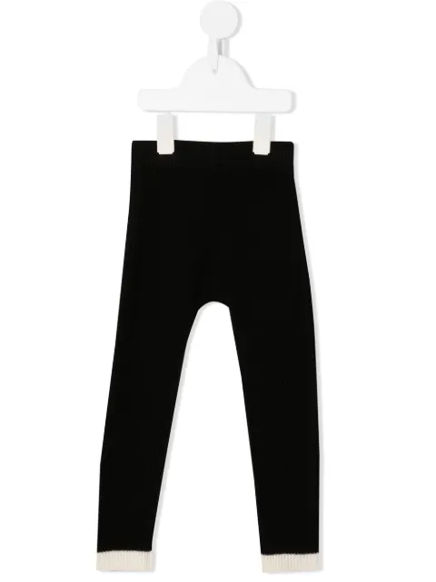 Cashmere in Love Kids contrast-trim cashmere leggings