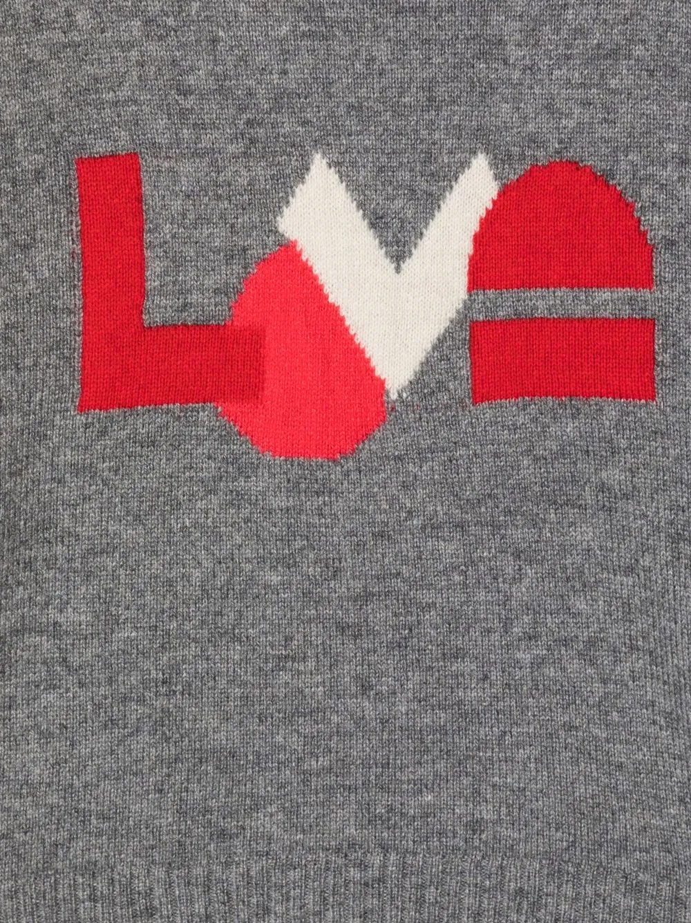  Cashmere In Love Kids Kaschmirpullover Mit Logo   Grau 