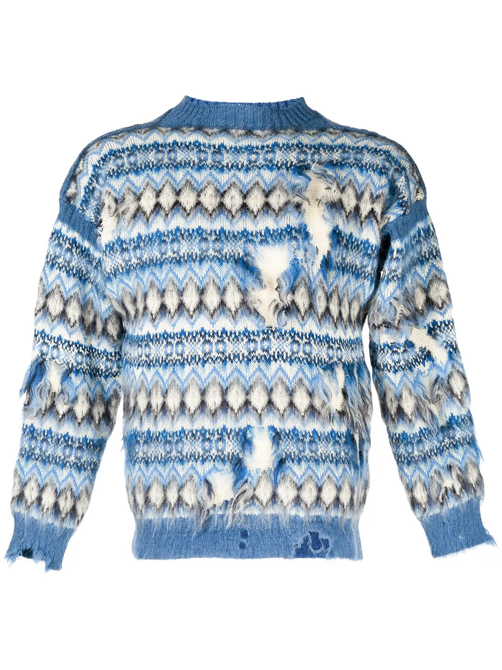 

Maison Margiela suéter con efecto envejecido - Azul