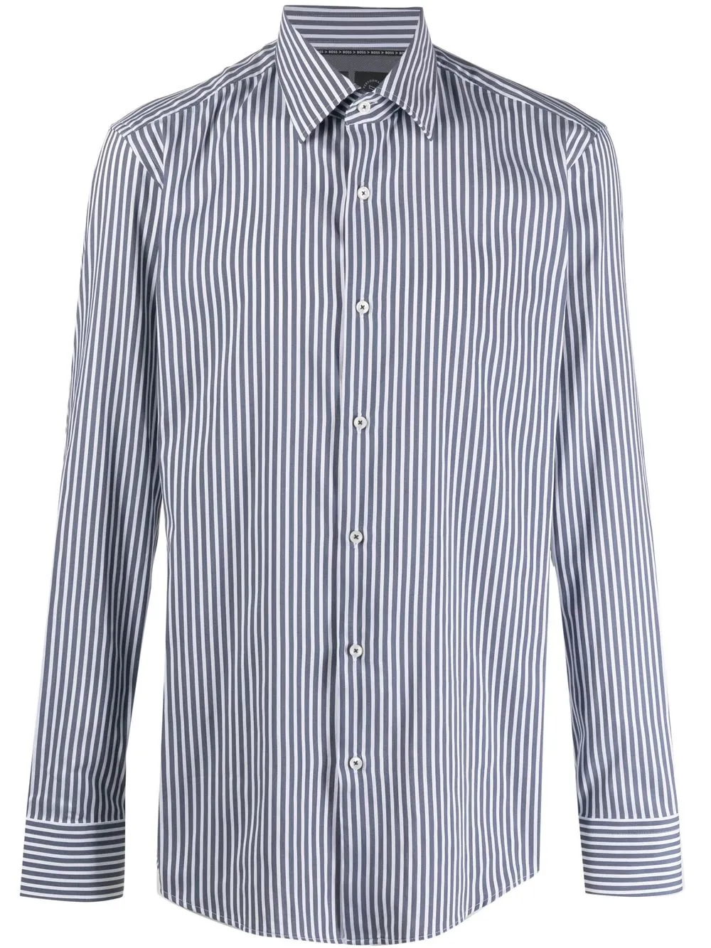 

BOSS striped long-sleeve shirt - Blue