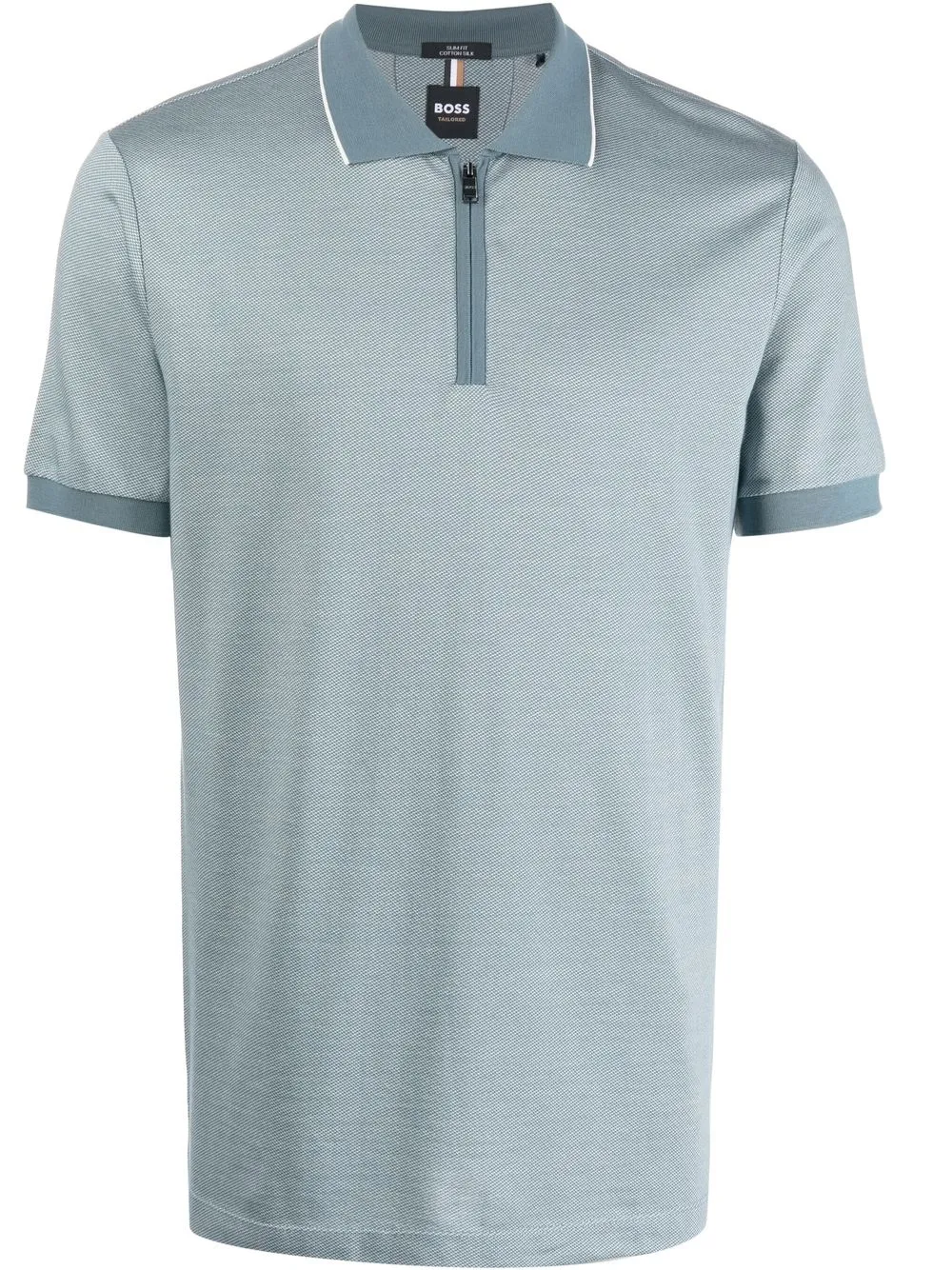 

BOSS zipped short-sleeve polo shirt - Blue