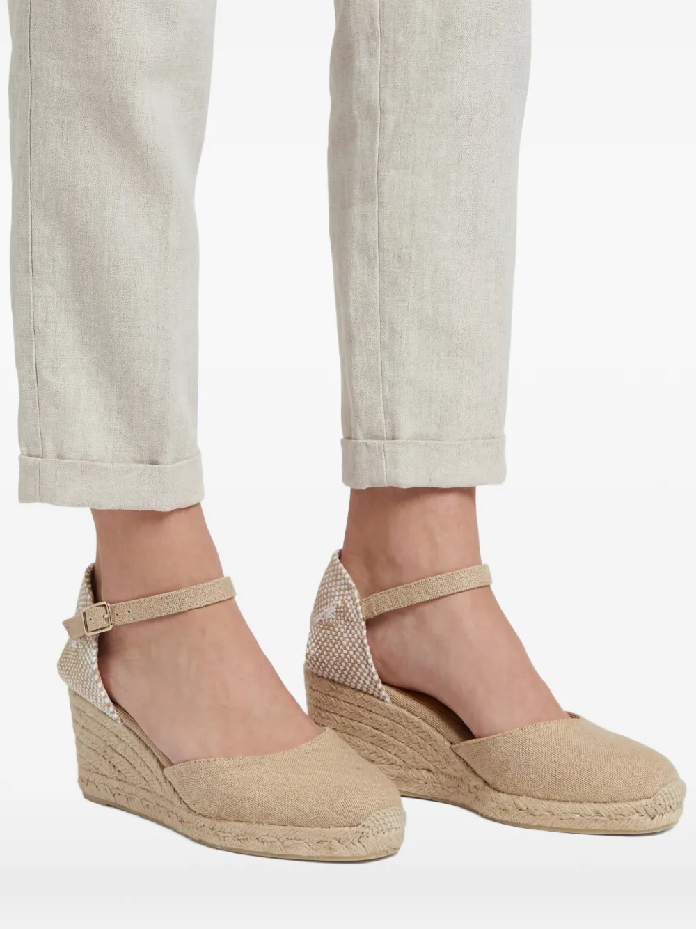  Castañer Wedge Espadrilles   Nude 