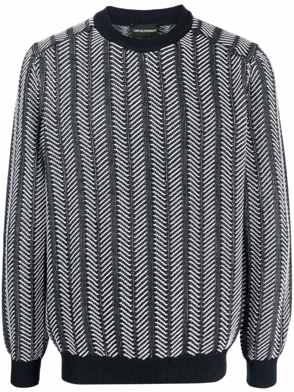 Emporio Armani herringbone-knit Jumper 