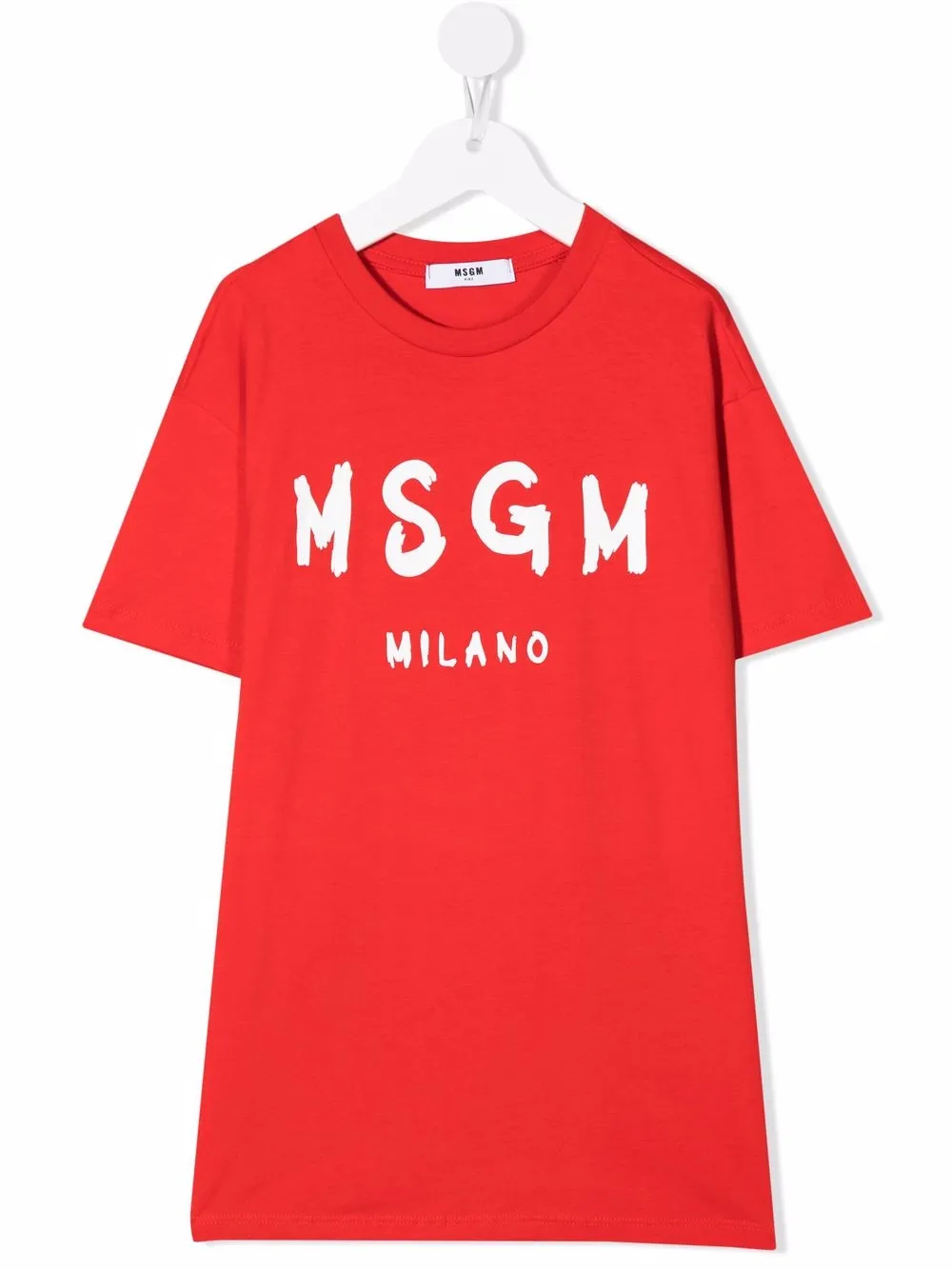 

MSGM Kids logo-print T-Shirt dress - Red