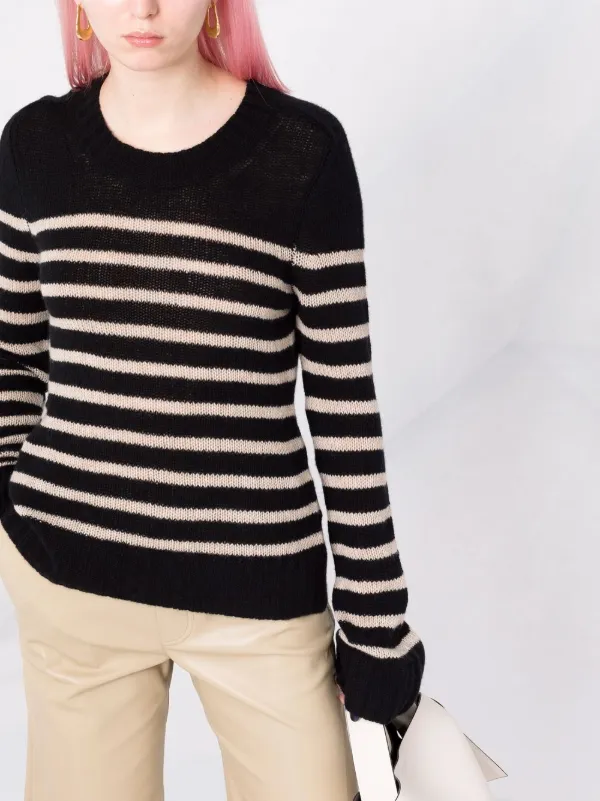 Striped cashmere sweater womens top