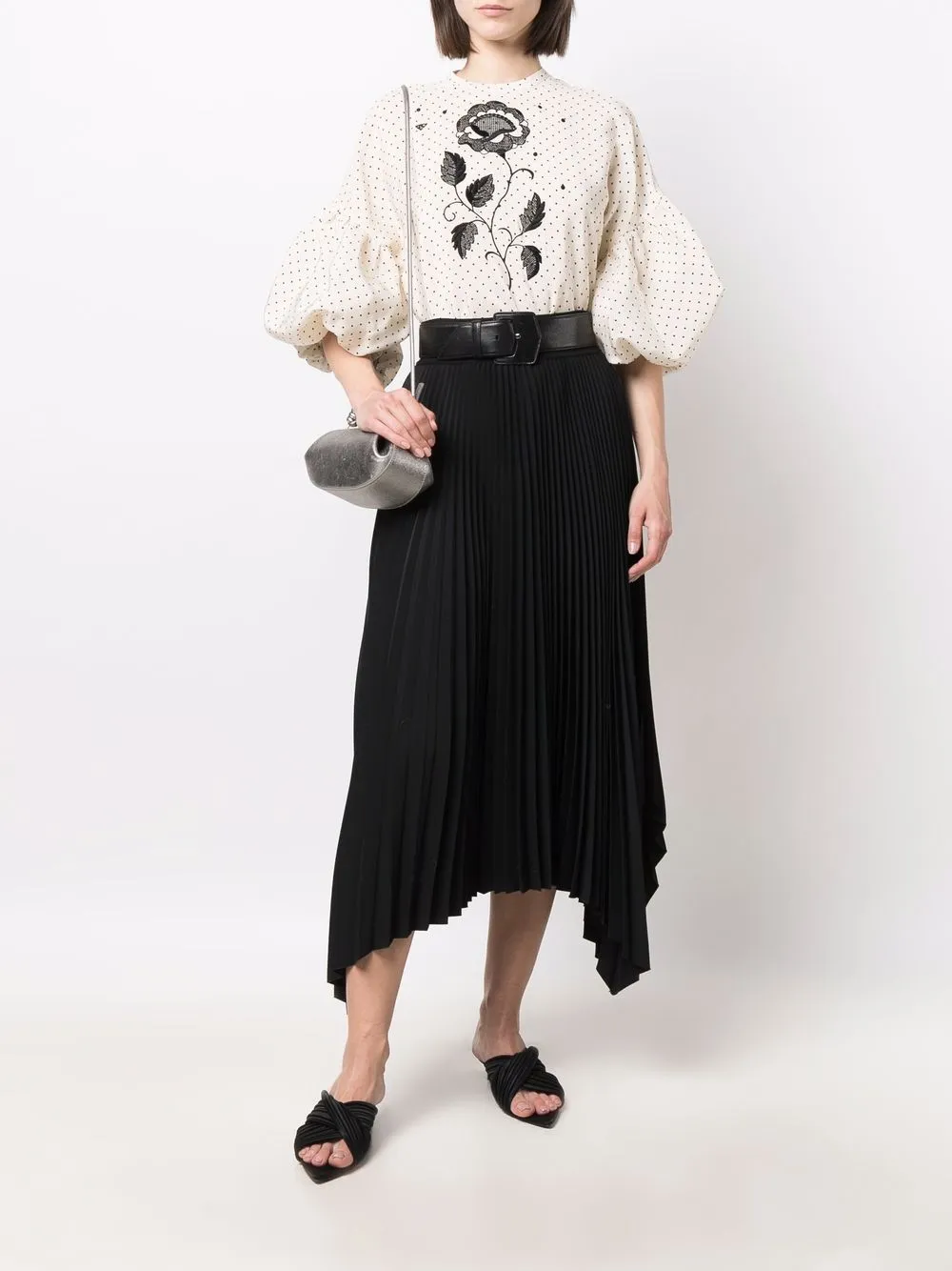 Giambattista Valli Blouse met geborduurde bloemen - Beige
