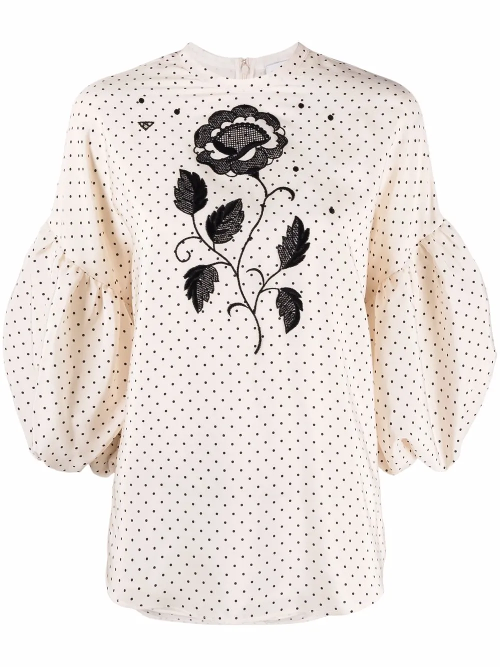 

Giambattista Valli blusa con bordado floral - Neutro