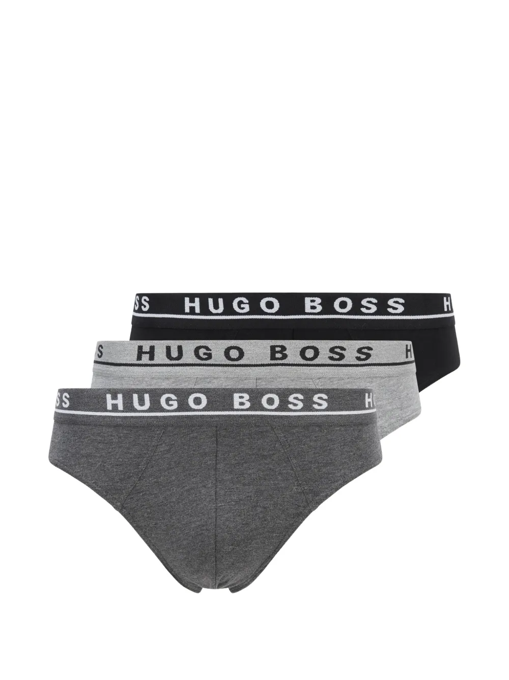 BOSS - Kit 3 cuecas com logo no cós - homem - algodão - XXL - Cinza