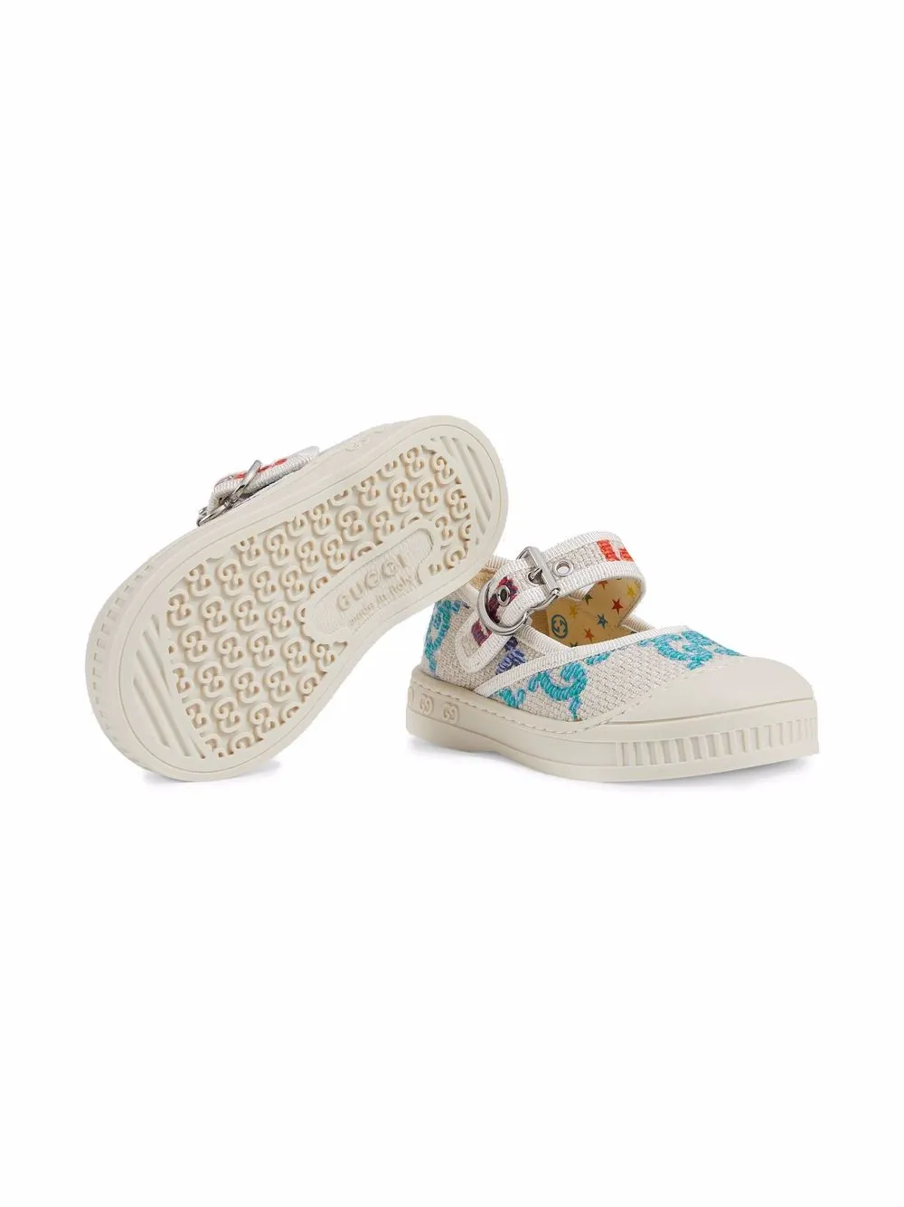 Gucci Kids Instappers met gespsluiting - Wit