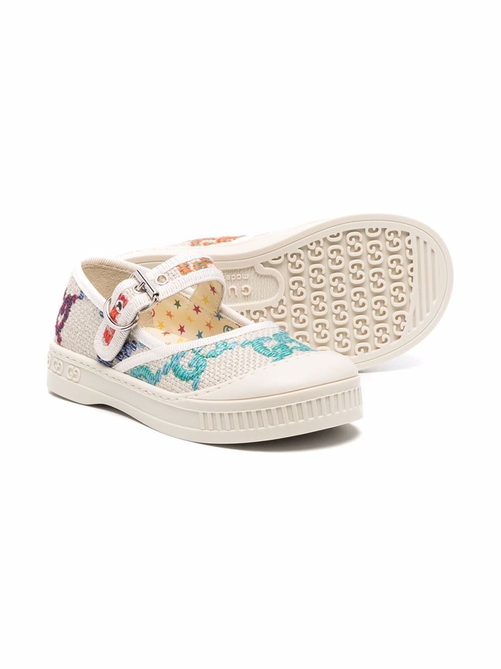 Image 2 of Gucci Kids buckle-fastening logo plimsolls