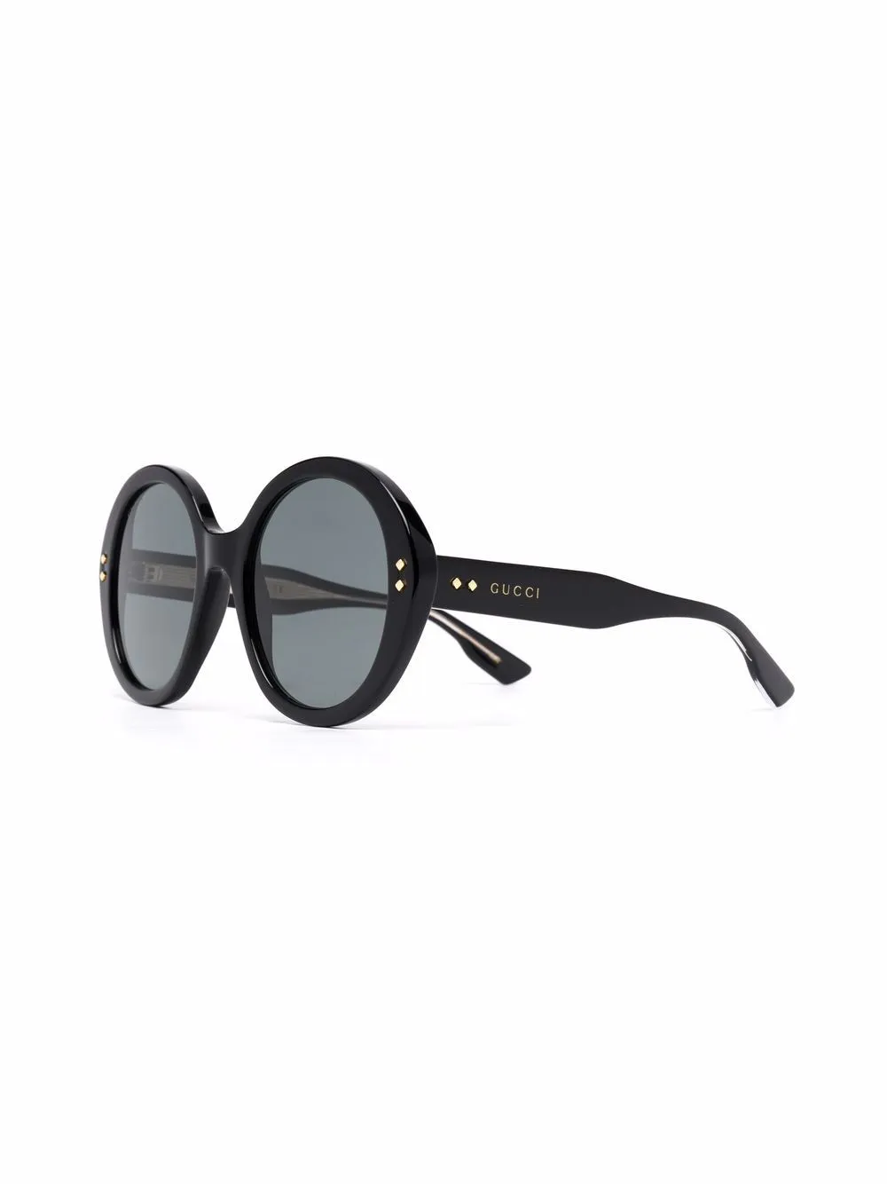 Gucci Eyewear Zonnebril met rond montuur - Zwart