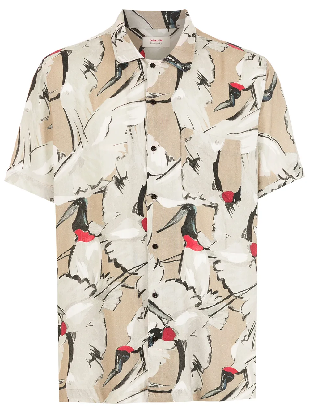 

Osklen graphic-print short-sleeve shirt - Neutrals