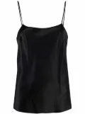 Genny open-back silk top - Black