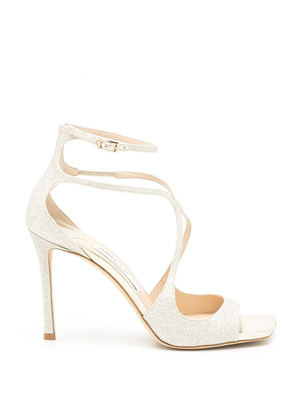 Jimmy Choo Azia 105mm glitter-embellished Sandals - Farfetch