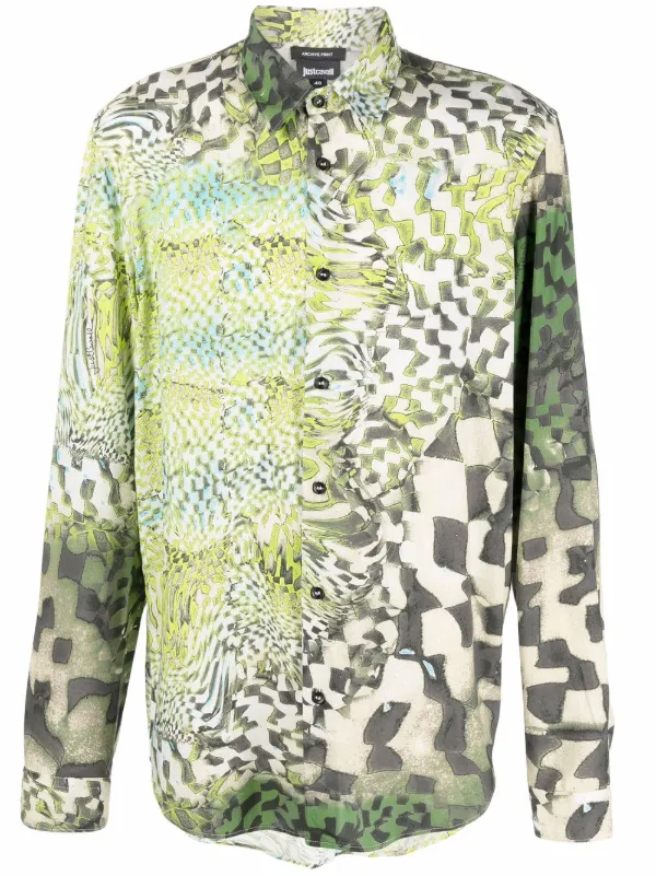 psychedelic pattern shirt