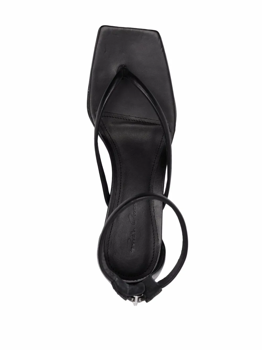 Rick Owens Cantilever gestructureerde sandalen Zwart