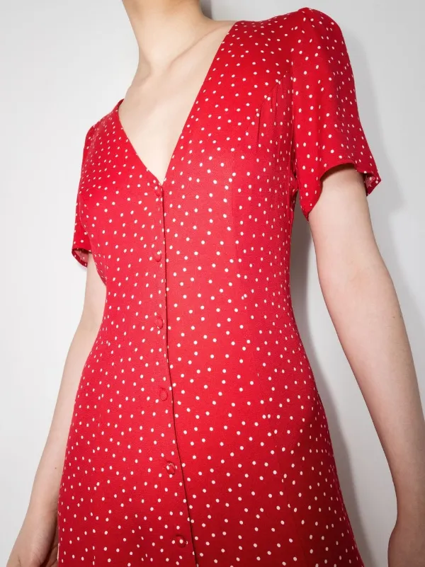 Reformation Locklin Polka Dot Dress 