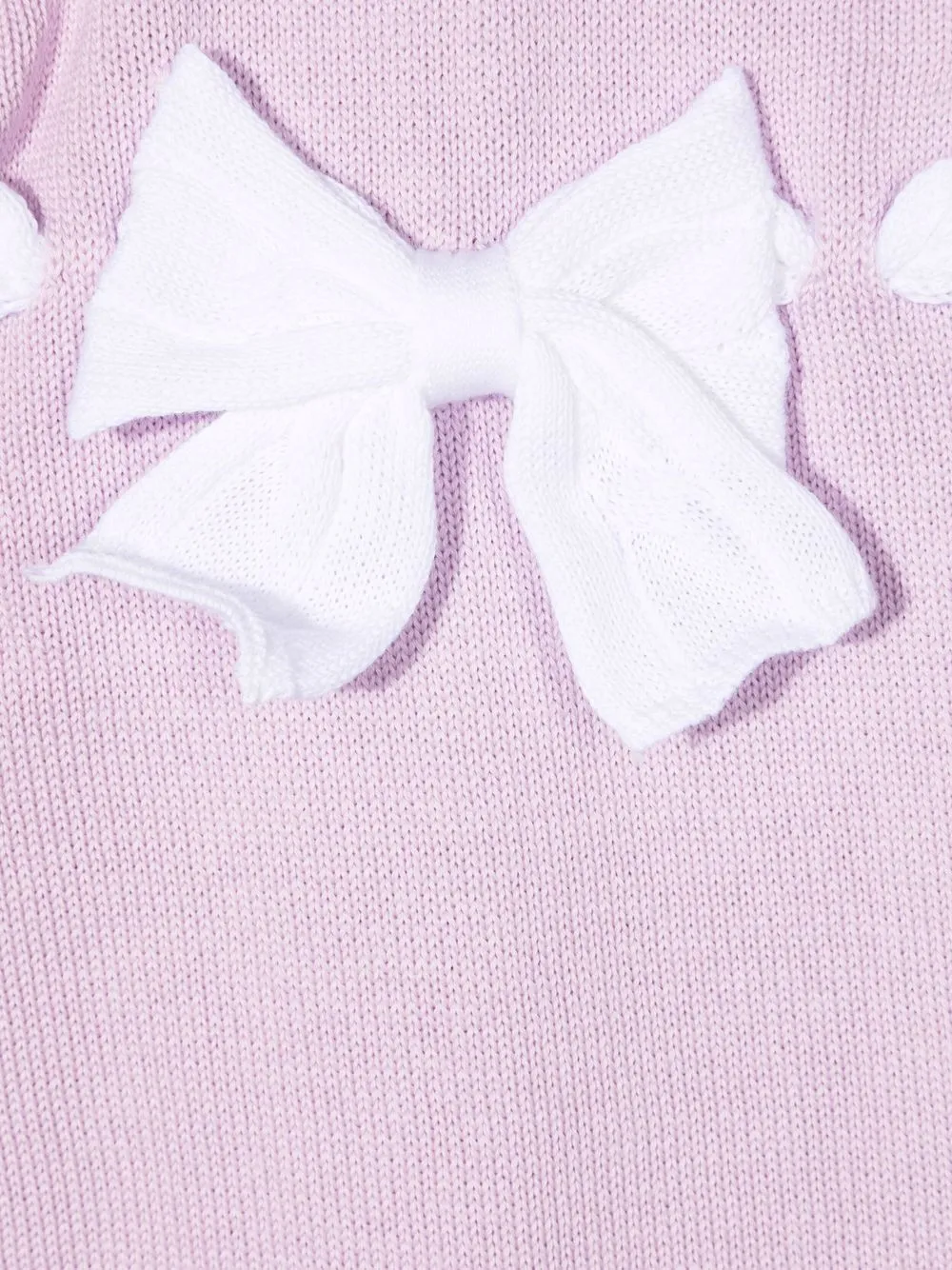  Siola Bow-detail Ribbed-knit Romper - Purple 