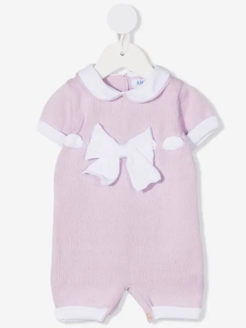 Siola bow-detail ribbed-knit romper