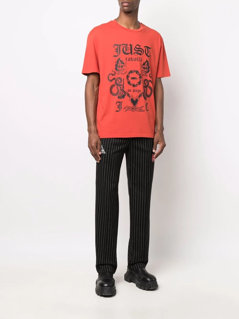 Just Cavalli T-shirt met logoprint - Rood