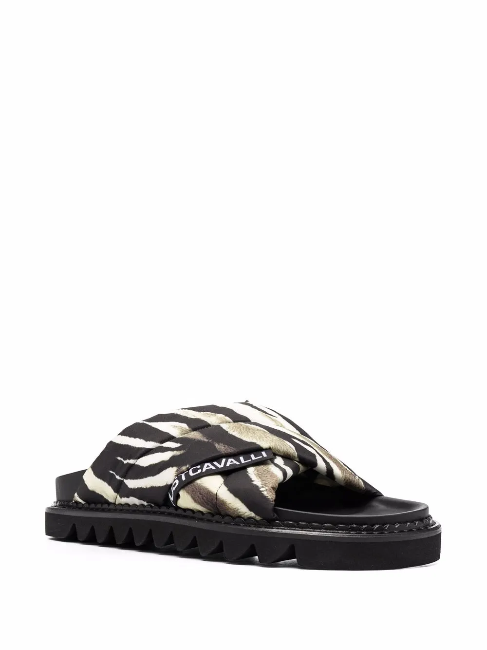 Just Cavalli Slippers met open neus - Groen