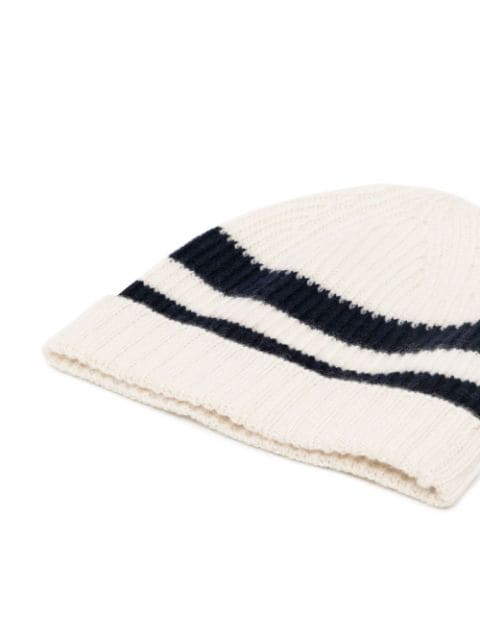 cashmere Bibi striped beanie